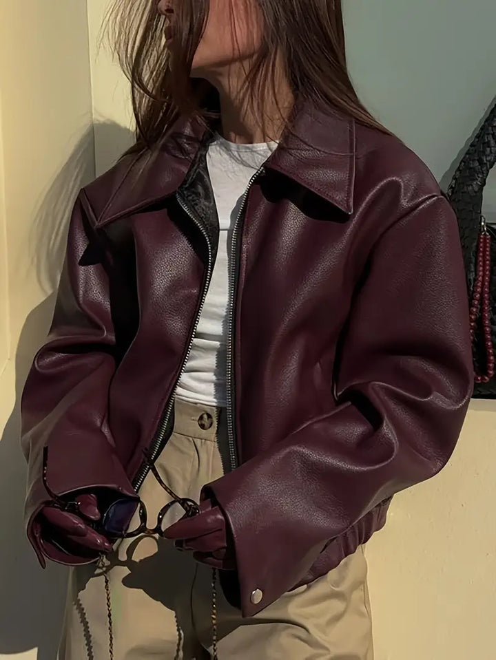Stilla | Elegant Oversized Læderjakke