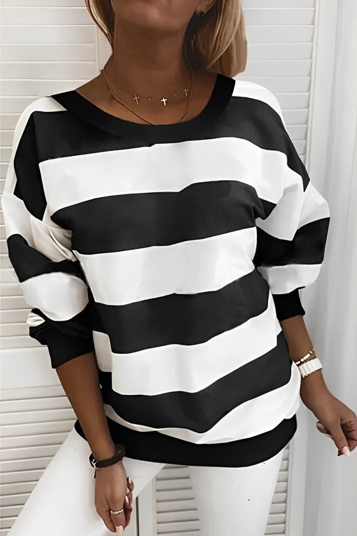 Stilla | Stribet Oversize Skjorte