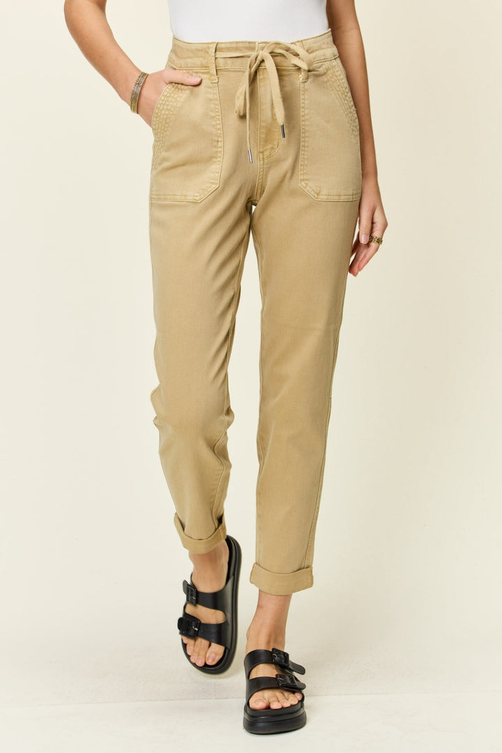 Stilla | Blå Full Size Høj Talje Jogger Jeans