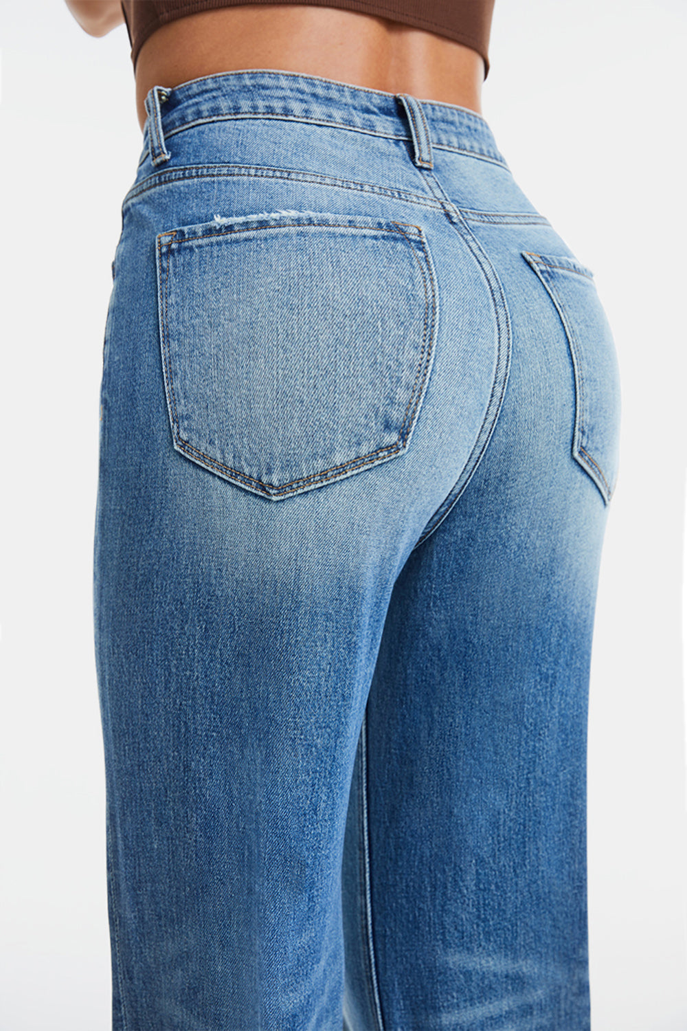 Stilla | Full Size Ultra High-waist Gradient Bootcut Jeans