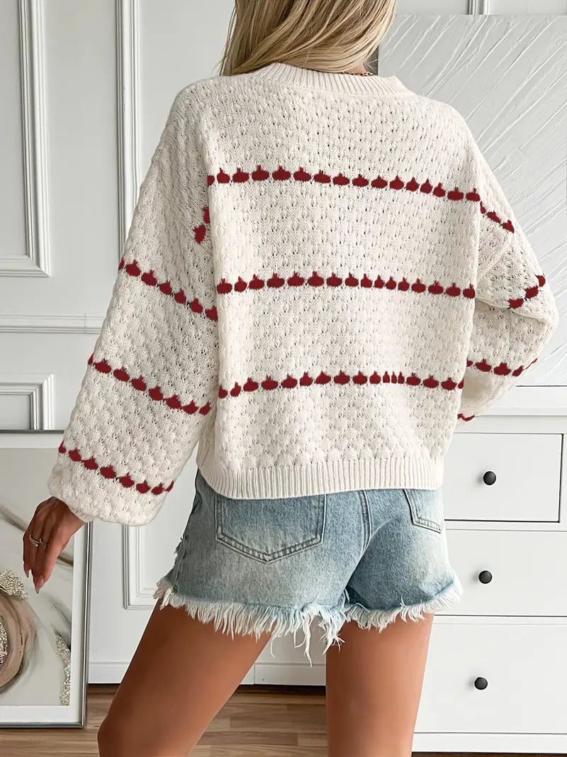 Stilla | Elegant strikpullover med rund halsudskæring