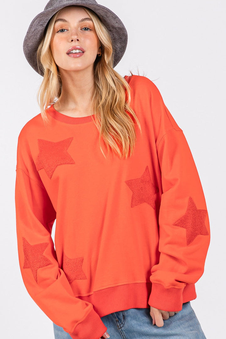 Stilla | Svedjakke med lange ærmer og stjernepatch