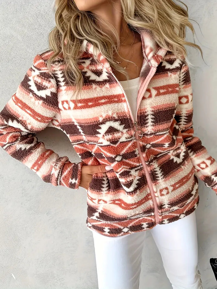 Stilla | Trykt Woven Hættejakke til Damer