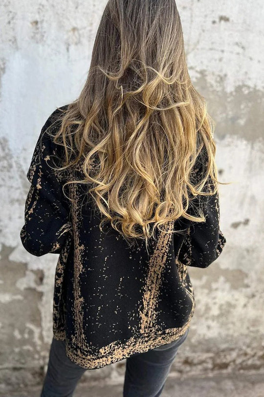 Stilla | Revers Metal Spænde Casual Loose Jakke
