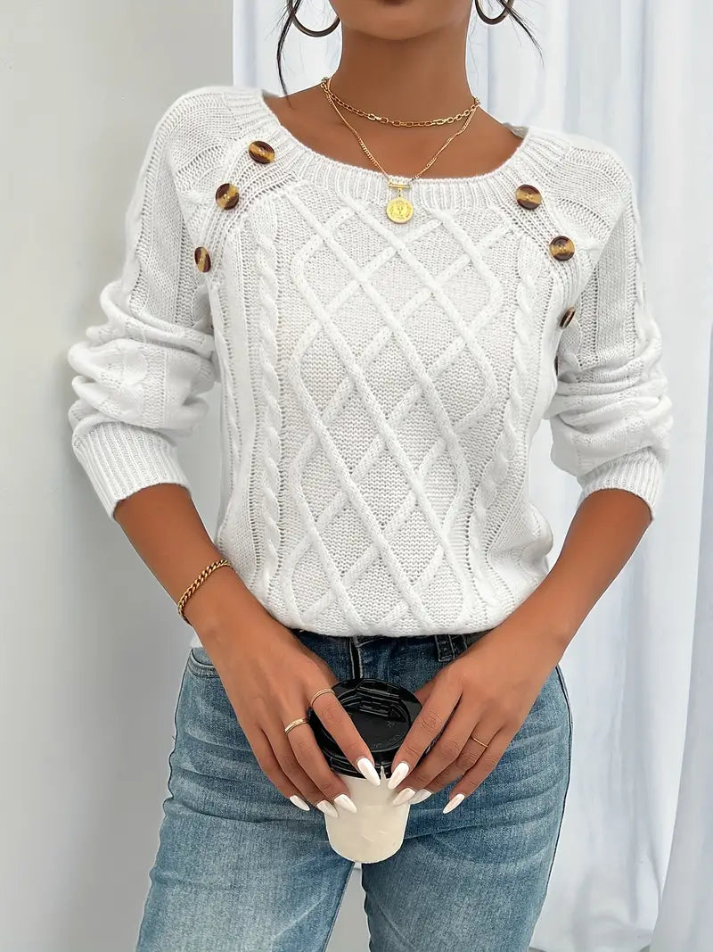 Stilla | Behagelig Casual Pullover Med Knap