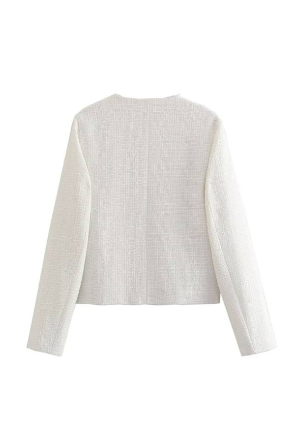 Stilla | Hals Slim Fit Farveblok Kvinder Knapjakke