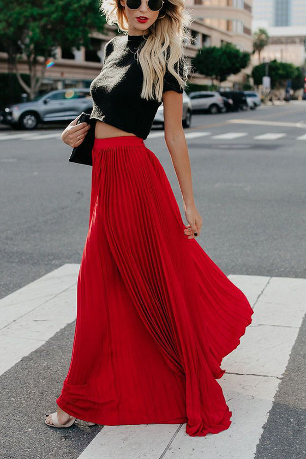 Stilla | for Eternity Plisseret Maxi Nederdel