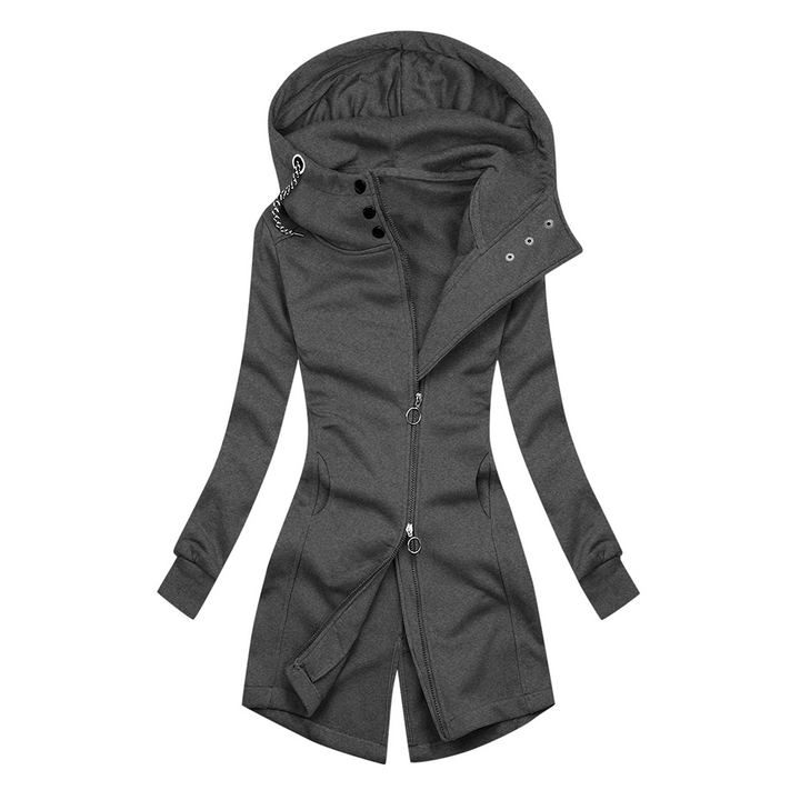 Stilla | Dame Slim Fit Hoodie med høj krave Jakke