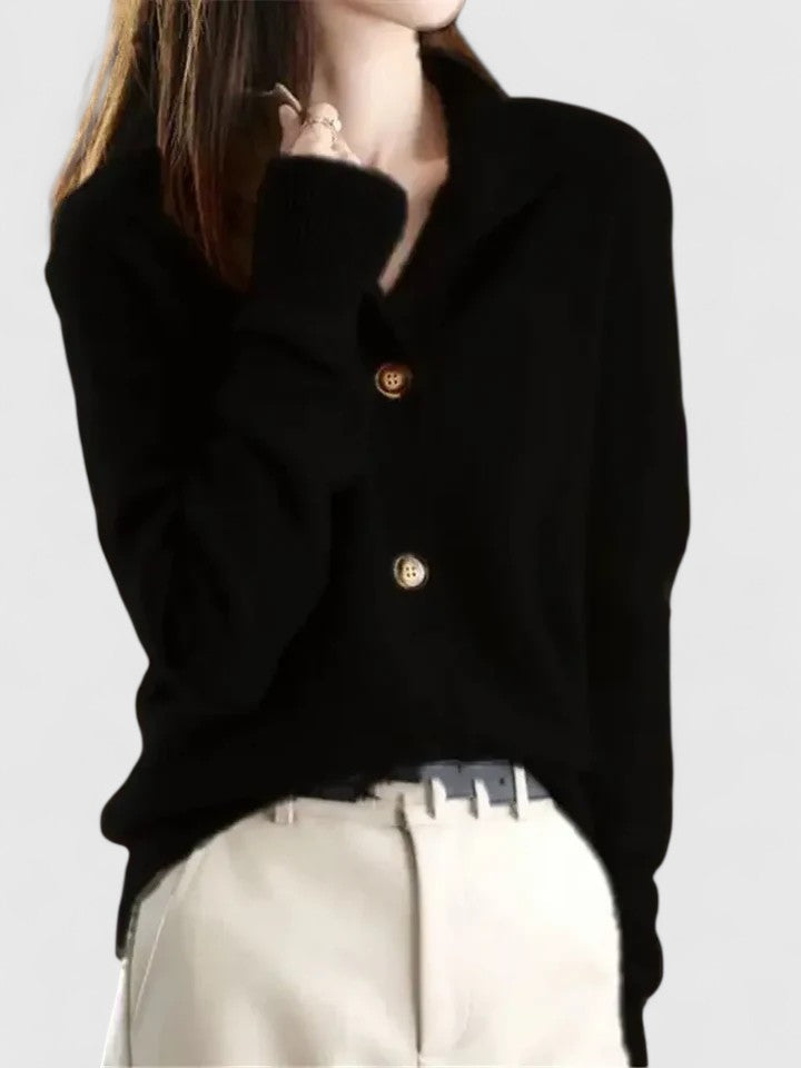 Stilla | Strik cardigan med knapliste