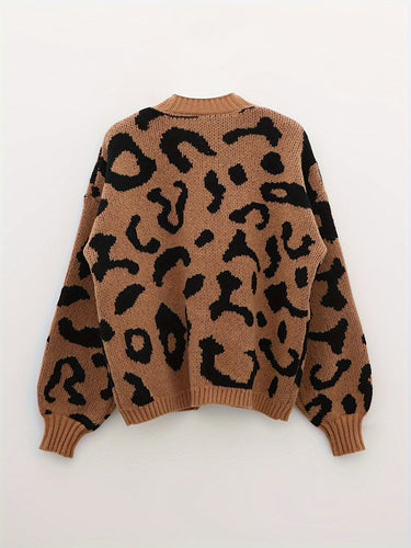Stilla | Strikketrøje Med Leopardprint