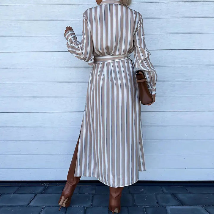 Stilla | Stribet Lang Skjorte Eleganza