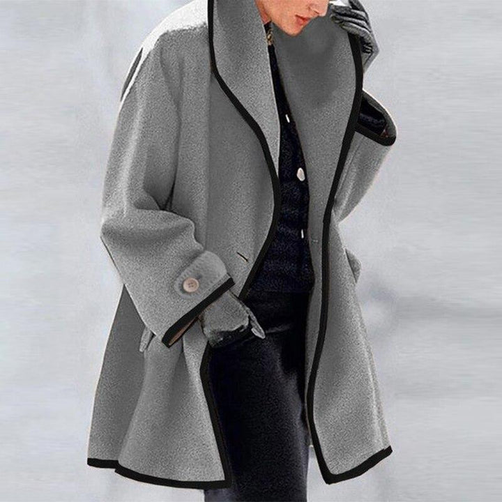 Stilla | Frakke Uldblanding Oversized Pasform Draperet Krave Lang Stil