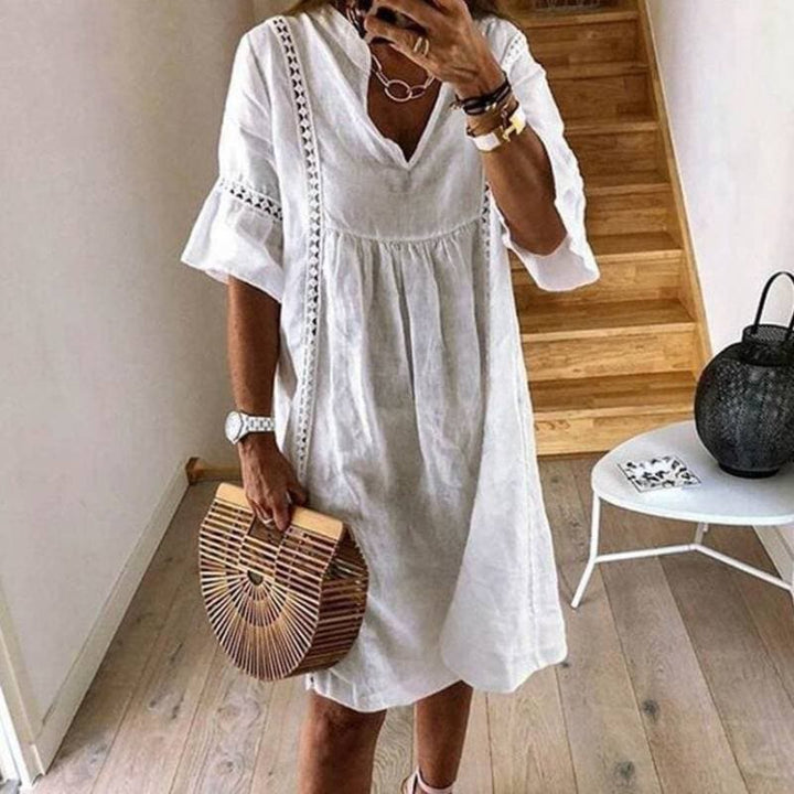 Stilla | Boho Kjole Med Blondesøndags