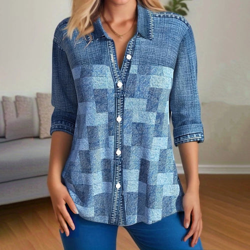 Stilla | Vintage Ternet Bluse