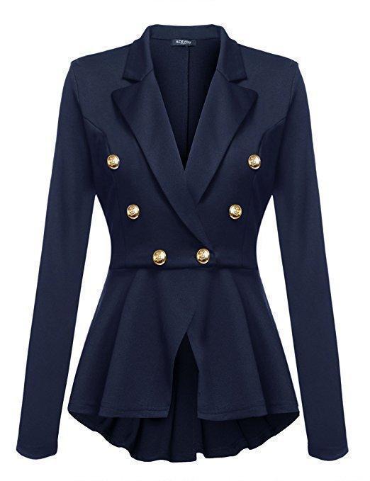 Stilla | feminin Revers-Dobbeltradet-Blazer