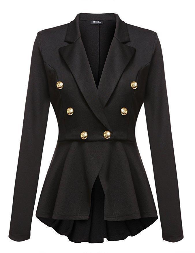 Stilla | feminin Revers-Dobbeltradet-Blazer