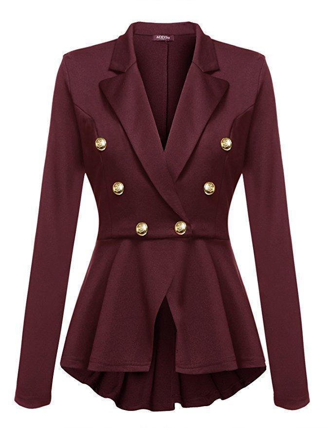 Stilla | feminin Revers-Dobbeltradet-Blazer