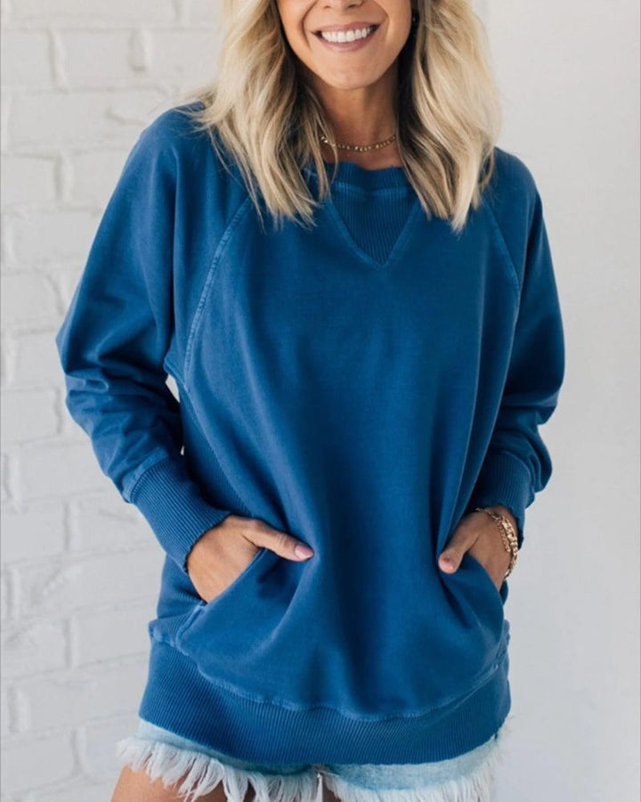 Stilla | Pullover med ribindsatser og lommer