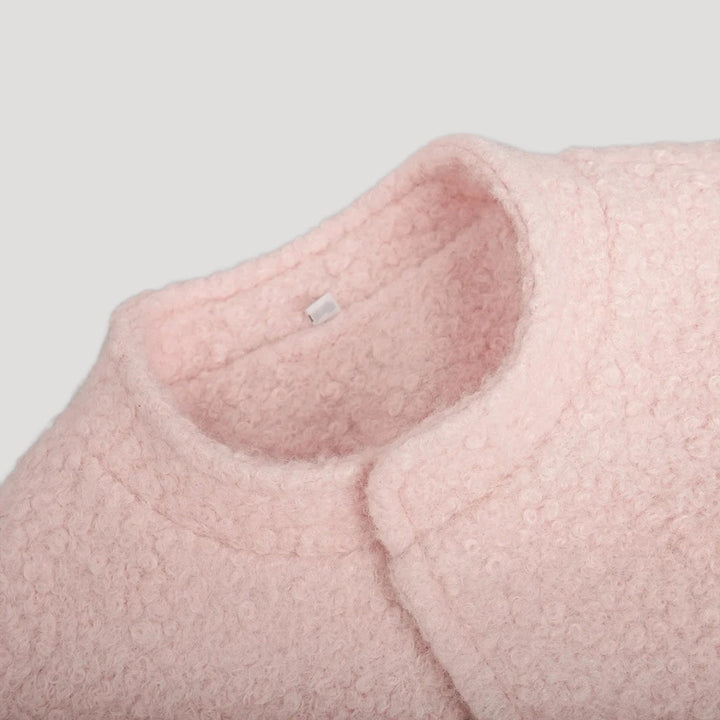 Stilla | Blød Boucle Zip up Bomberjakke
