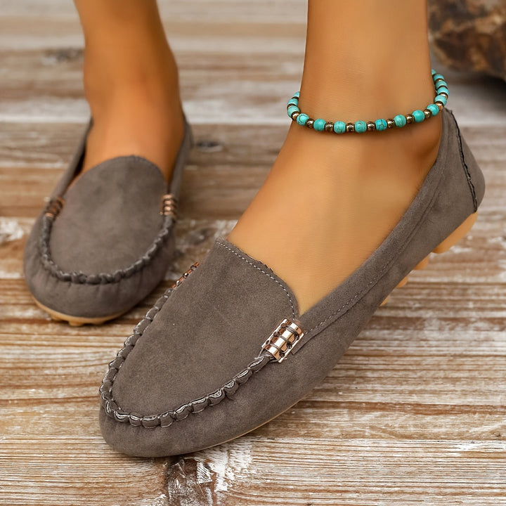 Stilla | Loafers Med Metalisk Element Komfortable Slips on Sko, Lette Og Fashionable
