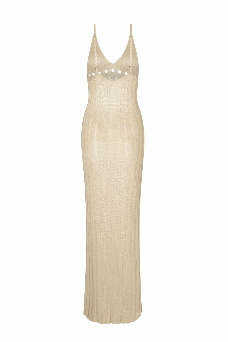 Stilla | Strikkjole med transparent mesh