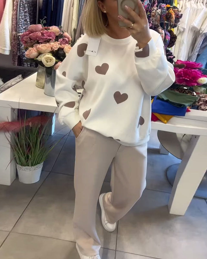 Stilla | Kvinder Casual Hjerte Pullover