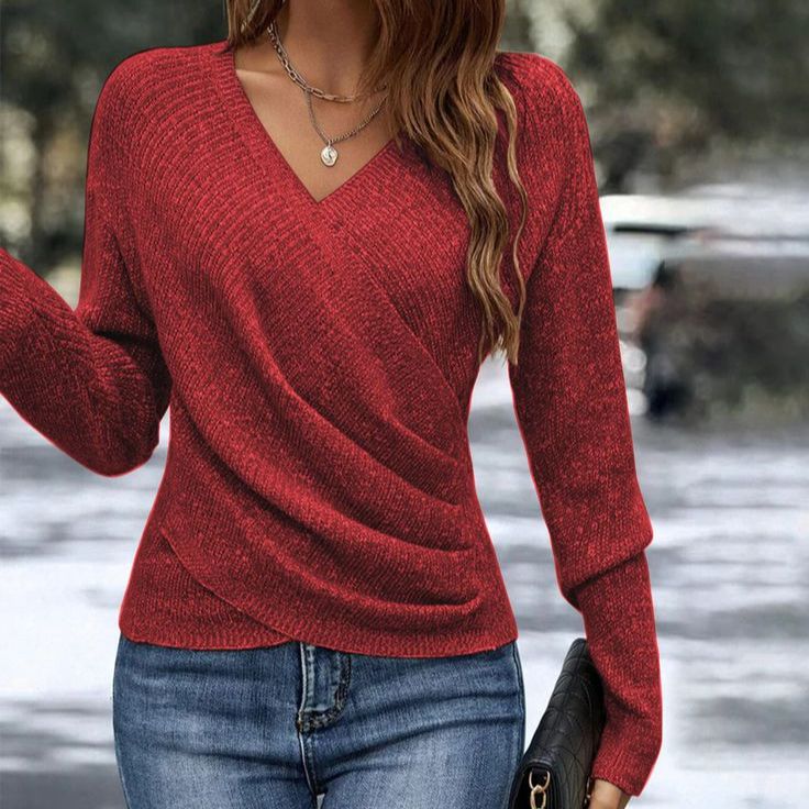 Stilla | Glinsende Sweater Bordeaux