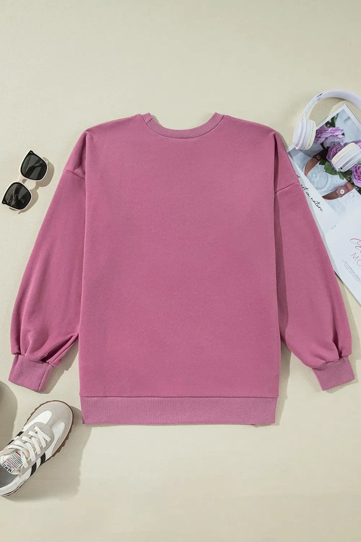 Stilla | Sweatshirt med lange ærmer og rund halsudskæring Oppe og Nede