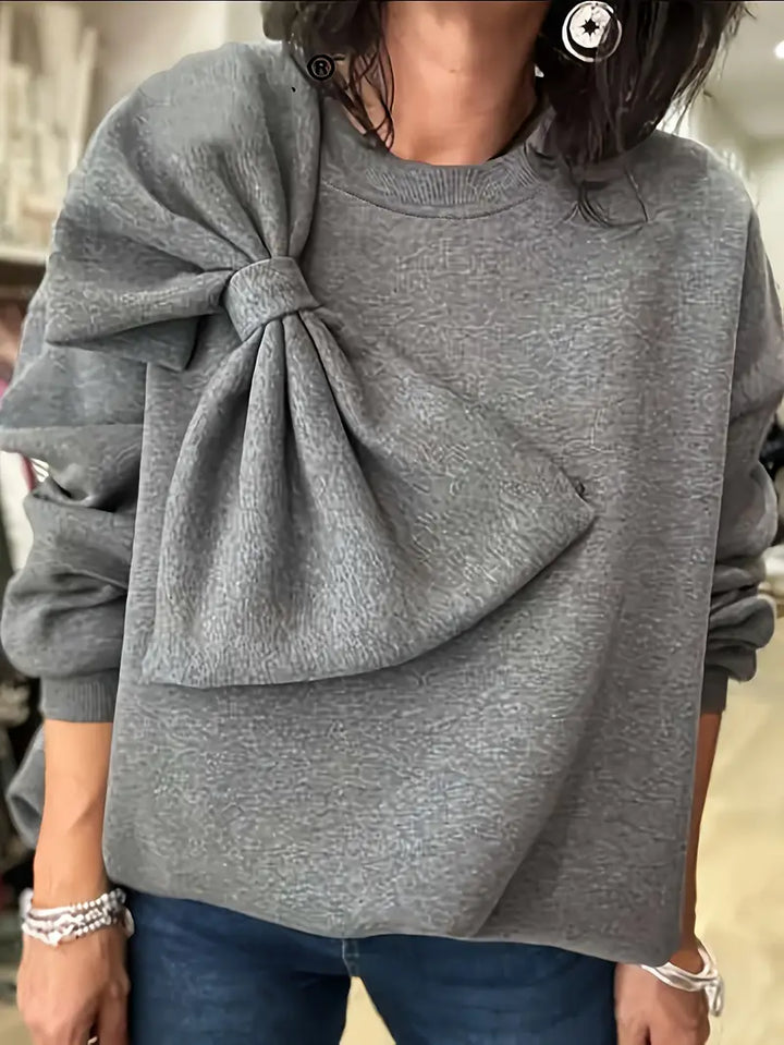 Stilla | Overdimensionerede bomulds sweater med knude