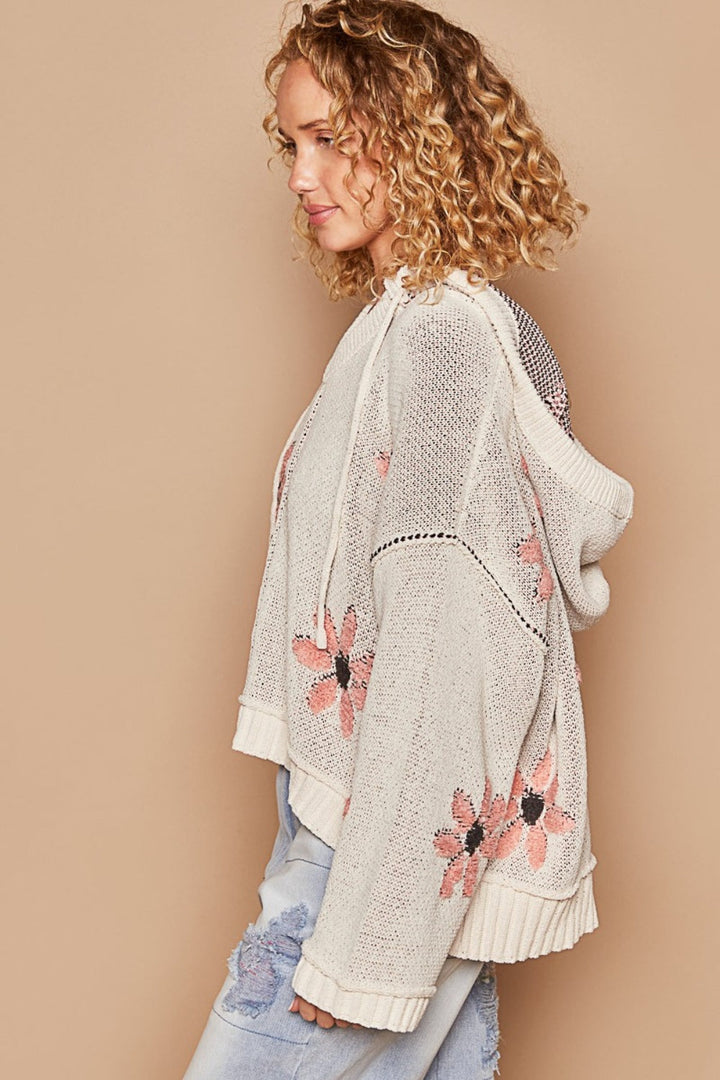 Stilla | Hoodie med blomstermønster