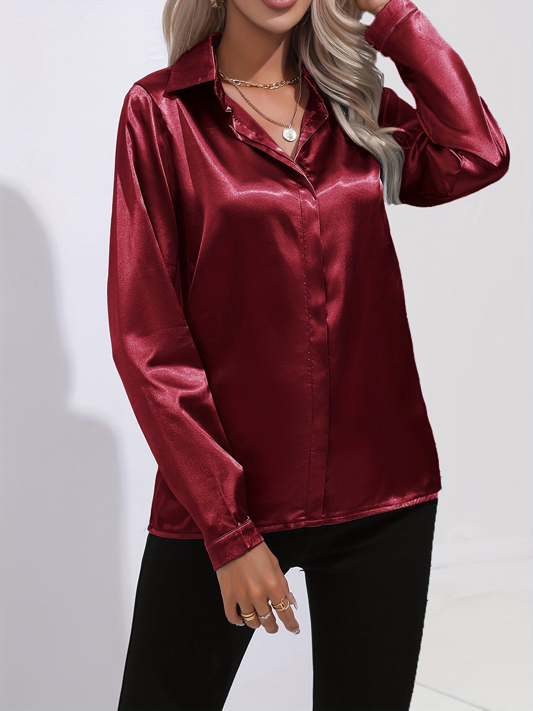 Stilla | Elegante Satin Bluse