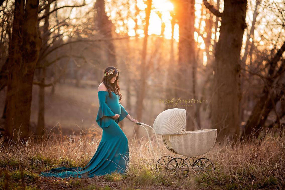 Elegant off-the-shoulder graviditet kjole til kvinder Stilla