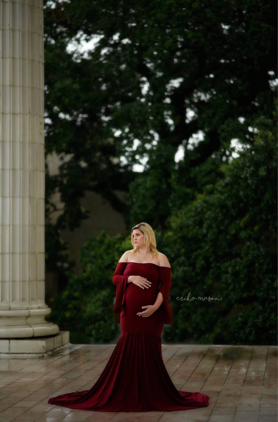 Elegant off-the-shoulder graviditet kjole til kvinder Stilla