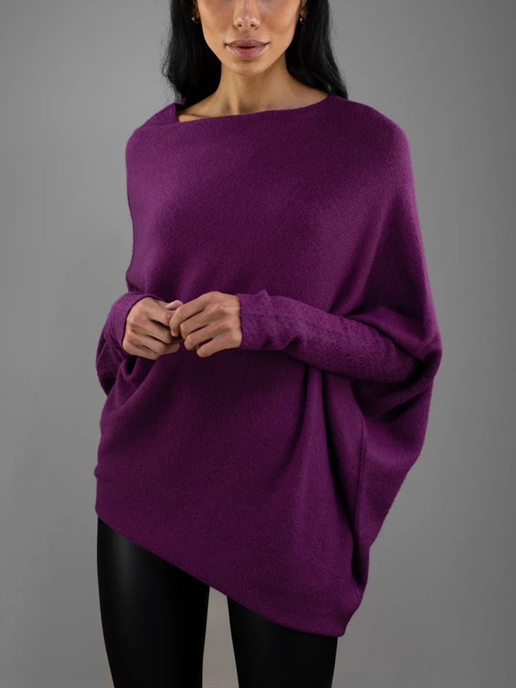 Stilla | Elegant Damepullover Med Skulderfri Ærmer
