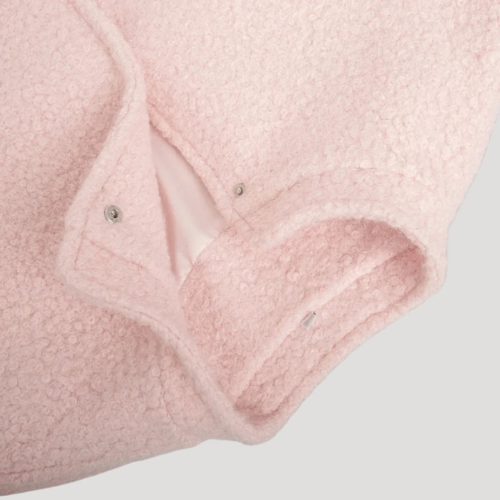 Stilla | Blød Boucle Zip up Bomberjakke