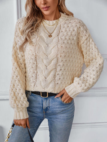 Stilla | Drejet Strikpullover Med Rund Hals