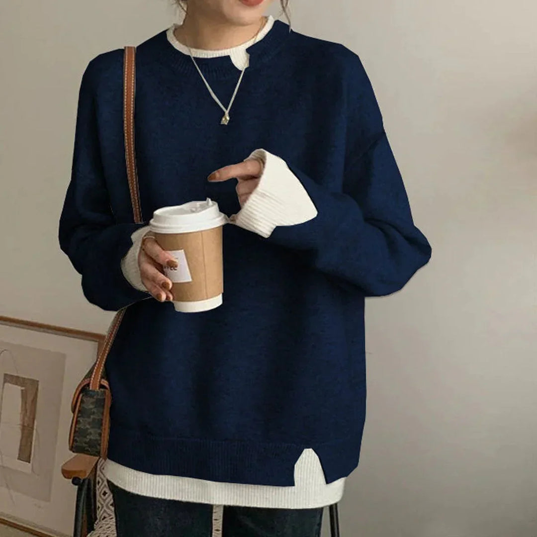 Stilla | Elegant Pullover Marineblå