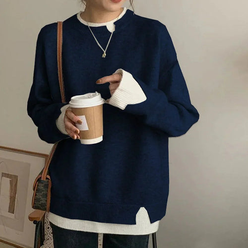Stilla | Elegant Pullover Marineblå