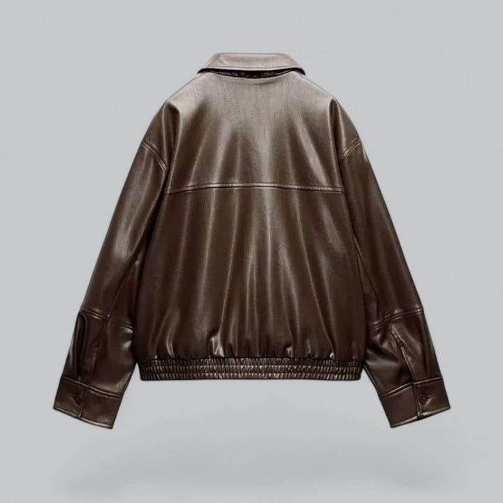 Stilla | Dame Vintage Stil Kunstlæderjakke