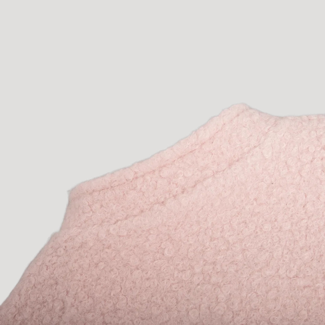 Stilla | Blød Boucle Zip up Bomberjakke