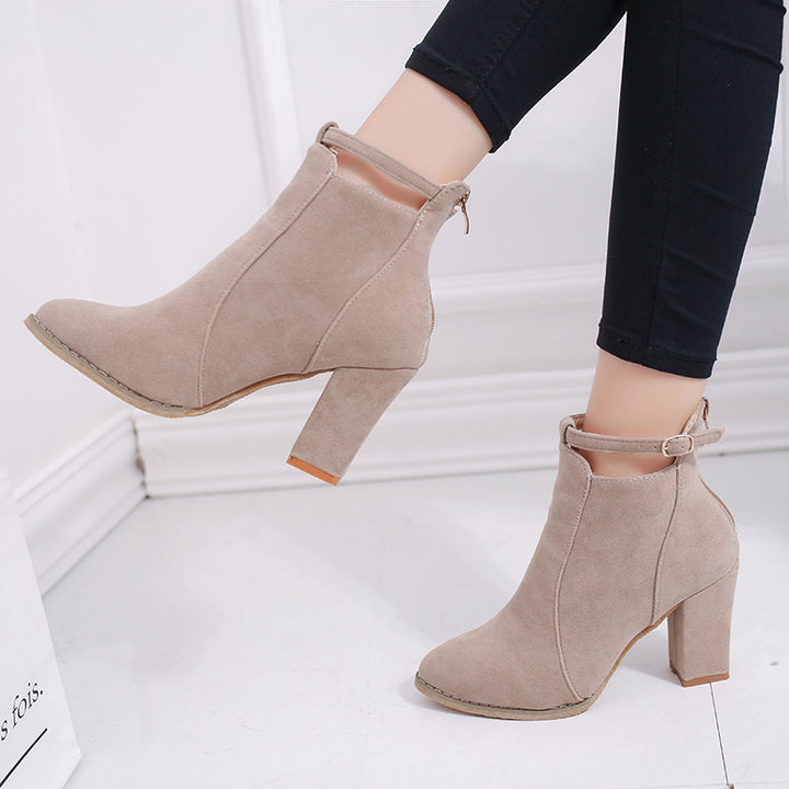 Dame High-Heel Støvletter med elegant remdesign og komfortabel sål Stilla