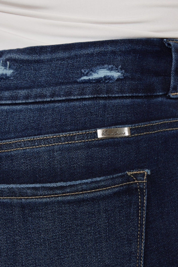 Stilla | Full Size Cat's Whiskers Raw Hem High Waist Jeans