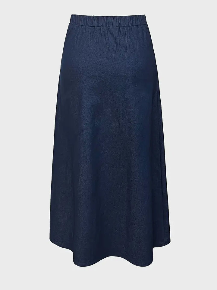 Stilla | Lang Udstillet Jeansskørter
