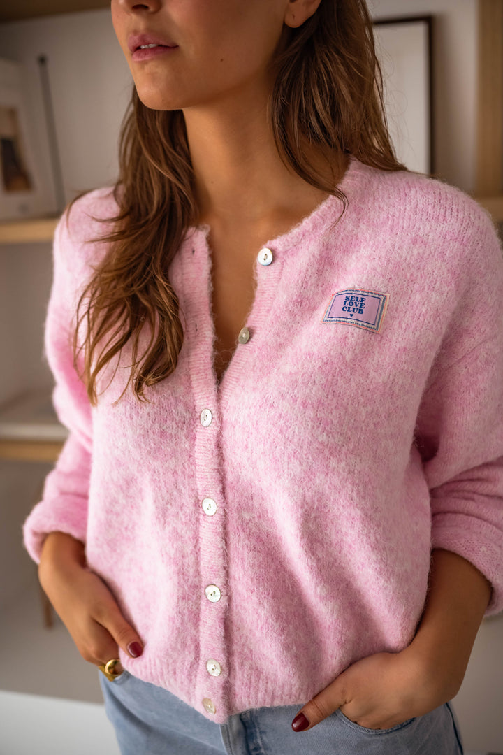Stilla | Chic Pink Quilted Cardigan til Lagdelte Looks
