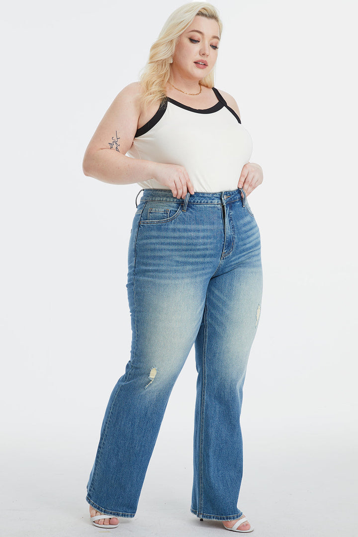 Stilla | Full Size Ultra High-waist Gradient Bootcut Jeans