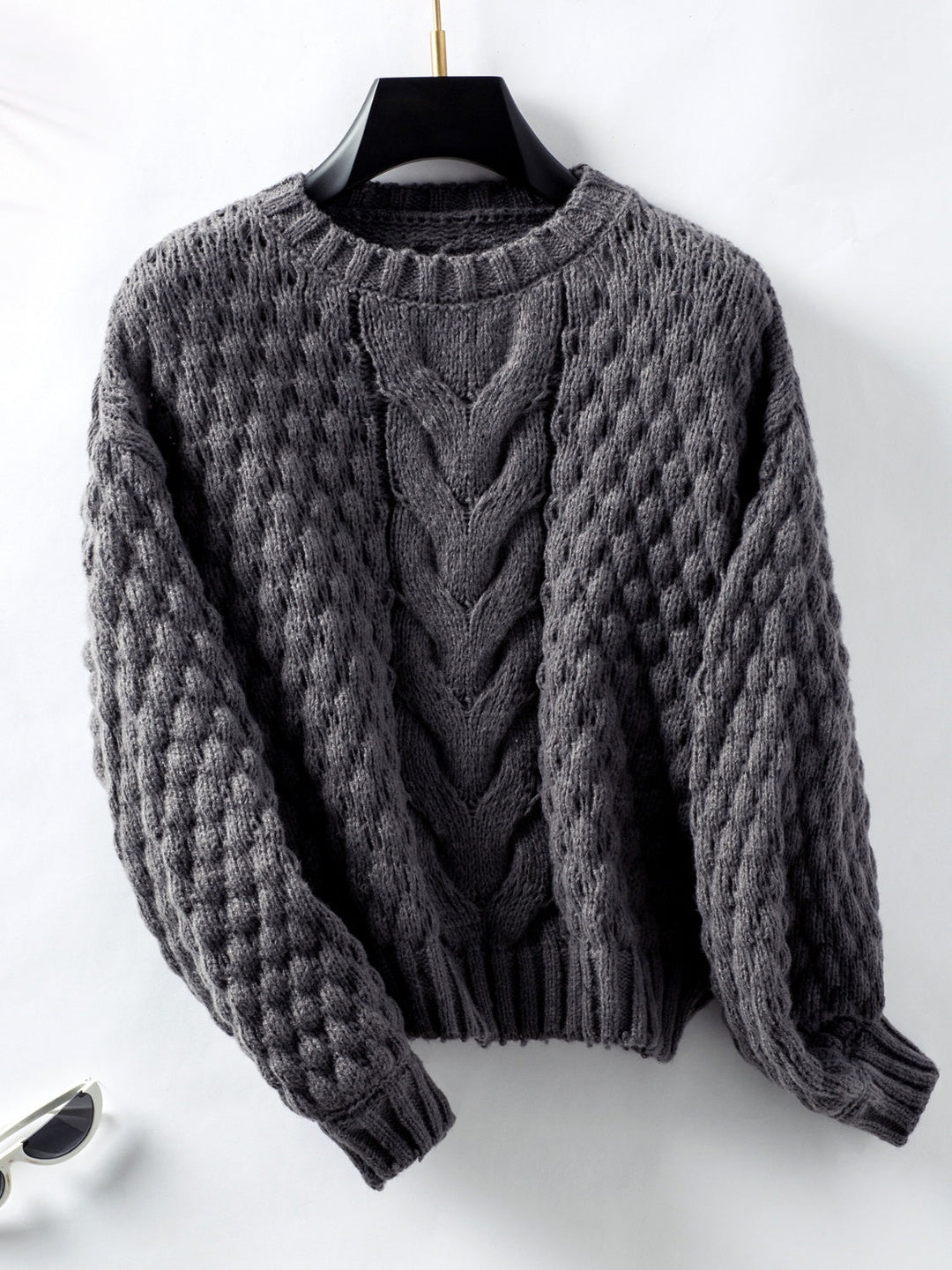 Stilla | Drejet Strikpullover Med Rund Hals