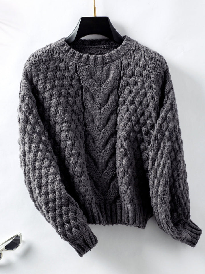 Stilla | Drejet Strikpullover Med Rund Hals