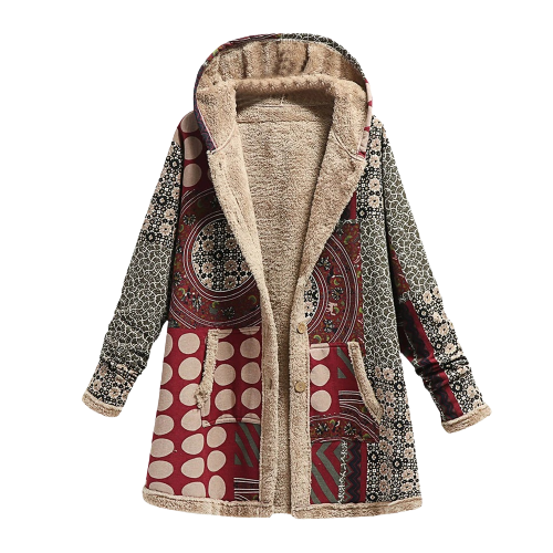 Stilla | Luksus, Elegant Og Varm Dame-hoodie Af Sække-patchwork