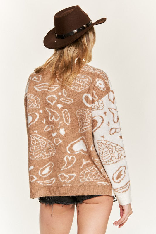 Stilla | Paisley Og Farveblok Cardigan