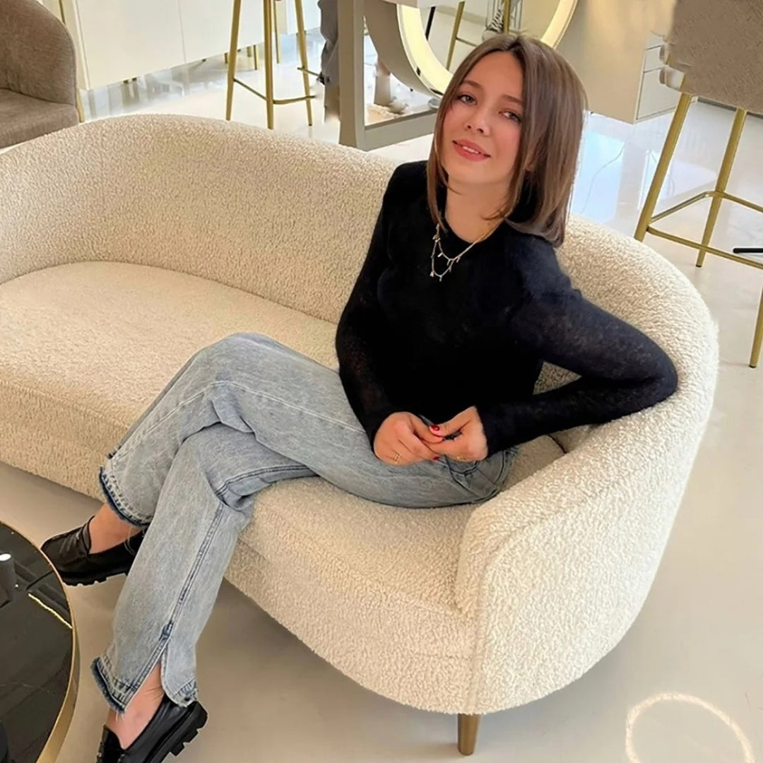 Stilla | Gennemsigtig Mohair Blend Tætsiddende Trøje